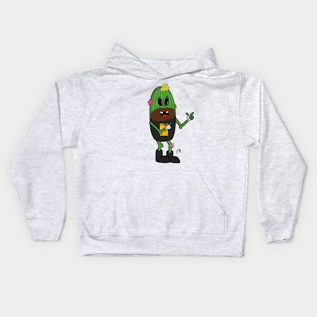 A Cactus Named Jack Kids Hoodie by Foxtrotmadlyart